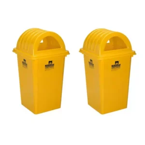 Nilkamal RFLB100L1 100 L Plastic Dome-Lid Dustbins - Pack of 2