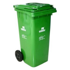 Nilkamal WB120L 120 L Green Heavy-Duty UV-Resistant Wheeled Waste Bin