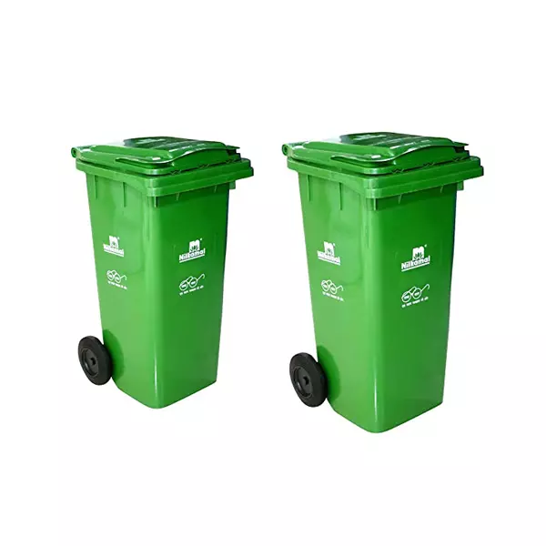 Nilkamal WB120L1 120 L Plastic Wheeled Garbage Bins - Pack of 2