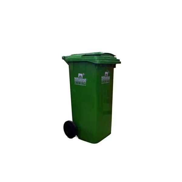 Nilkamal WB240L 240 L Green Virgin Plastic Wheeled Waste Bin