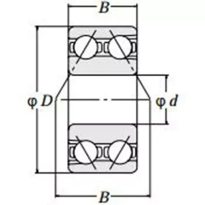 NSK 4208 Double Row Ball Bearing 40x80x23 mm