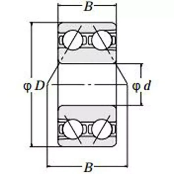 NSK 4208 Double Row Ball Bearing 40x80x23 mm